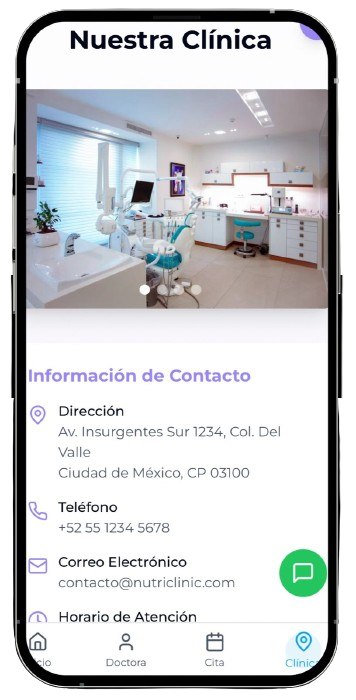 Información de la clínica